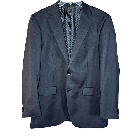 Bocaccio Uomo Black 2 Button Sport Coat Suit Blazer Jacket Mens 42L Paris Luxury - Picture 1 of 7